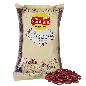 sri sauham premium pulses - fresh jammu rajma sharmili - 1 kg pack  vegan gluten-free high protein kidney beans  100 natural sharmilli rajma  pure grains