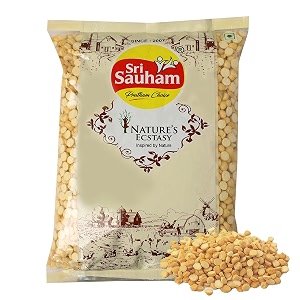 sri sauham premium roasted bengal gram  500 gm  source of protein and fiber  unpolished pottukadalai batani vegan amp gluten free