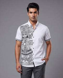 SRI SRINIVASA CREATIONS Men Graphic Print Party