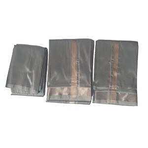 wedding blended silk color dhoti for men 9x5dhoti with toweldhoti with angavastrampanjakejam and matching shirt material combo