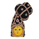 SRI YAGNAA - Ammavari Face - Matha Face - Varalakshmi Face - Yellow Gowri face with Hair (F-9)