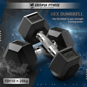 SRIDAYA HEX DUMBBELL 10KG 2PCs X 10Kg