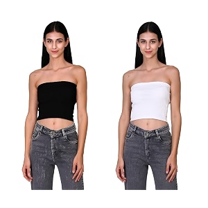 srisaras women39s black amp white cotton strechable tank topscrop tops