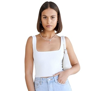 srisaras women39s black amp white cotton strechable tank topscrop tops