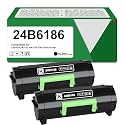 SRITE High Yield 24B6186 Black Toner Cartridge, 2-Pack