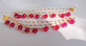 SRJ Indian Style Beaded Hair Chain Earrings for Women | Ethnic Bridal Jewelry Beads Alloy Earring Set