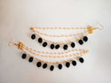 SRJ Latest New Allure Gold Plated Bahubali Long Chain Jhumka Earrings for Women Beads Alloy Earring Set
