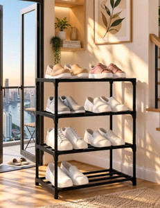 SRMAJI STORE 4 Shelf Plastic Shoe Stand