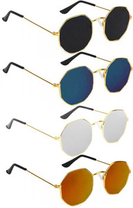 srpm uv protection retro square sunglasses 53 for men  women black blue silver yellow
