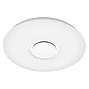 60W RGB dimmable bluetooth music slim ceiling light remote control APP control WiFi circular multi purpose lights for ambience inbuilt speaker and mood lighting (Large)