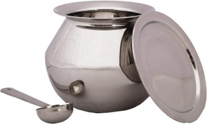 srs stainless steel pongal potgunducookerhandi 2 l 1 piece silver handi 3 l with lid stainless steel