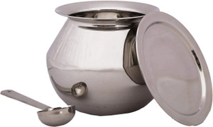 srs stainless steel pongal potgunducookerhandi 2 l 1 piece silver handi 3 l with lid stainless steel