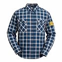 SRsafety Hi Vis FR Shirts for Men,7.0oz Long Sleeve FR Work Shirts,100% Cotton High Visibility Fire Shirt