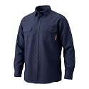 SRsafety Hi Vis FR Shirts for Men,7.0oz Long Sleeve FR Work Shirts,100% Cotton High Visibility Fire Shirt