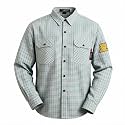 SRsafety Hi Vis FR Shirts for Men,7.0oz Long Sleeve FR Work Shirts,100% Cotton High Visibility Fire Shirt