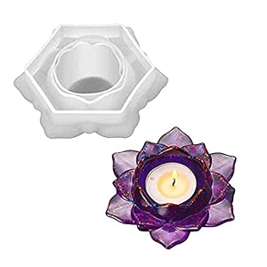 flower shape t light tealight candle holder mouldmold  diwali silicone casting mould diy mould epoxy resin molud jewellery mould - 1 pc
