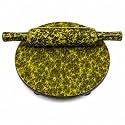 SSA Waterproof Wooden Chakla Belan Set | 10 Inch Waterproof Rolling Board with 12 Inch Wooden Belan | Handcrafted Marble Design | Non Slip Surface | Roti Chapati Paratha Puri Dough Roller | Green