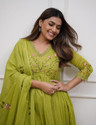 SSART Embroidered Anarkali Kurta Bottom Dupatta