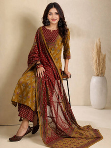 SSART Printed Kurta Trouser Pant Dupatta