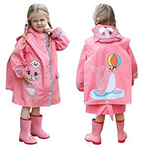 SSAWcasa Rain Poncho KidsToddler Poncho with HoodWaterpoof