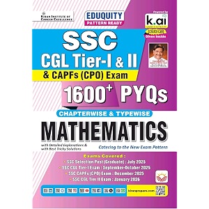 ssc cgl tier 1 amp tier 2 amp cpo maths chapterwise amp typewise 1600 pyqs only eduquity pattern ready pyqs 2026 edition english medium 5968