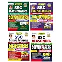 SSC Exam Guide Set 2025, Mathematics, English, General Awareness, Reasoning, Chapterwise Solved Papers with Objective Questions | Chapterwise & Typewise Solved Papers Till January 2025 TCS PYQs Covered for CGL,CPO,CHSL,MT
