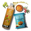 SSF Supreem Super Foods Litchi Amla Squash 700ml &amp; Indian Fava Beans 100gm Combo Pack | Refreshing Fruit Drink with Healthy Air Fried Protein &amp; Fibre Rich Snack