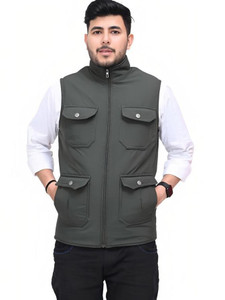SSGARMENTS Sleeveless Solid Men Jacket
