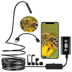 ssk wifi endoscope camera 2mp 1600x1200 pixels 5 meter hard wire semi rigid 8mm dia for indoor and outdoor usage support android ios pc and laptop