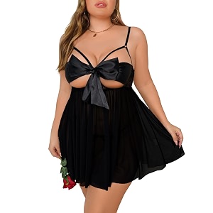 SSoShHub Women Babydoll Lingerie Plus Size Net