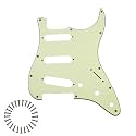 SSS 11-Hole Strat Pickguard for Fender Stratocaster,Mint Green 3Ply