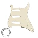 SSS 11-Hole Strat Pickguard for Fender Stratocaster, Cream 3Ply