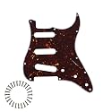 SSS 11-Hole Strat Pickguard for Fender Stratocaster, Brown Tortoise