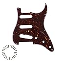 SSS 11-Hole Strat Pickguard for Fender Stratocaster, Brown Tortoise