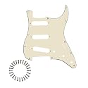 SSS 11-Hole Strat Pickguard for Fender Stratocaster, Cream 3Ply