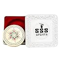 SSS Tournament Carrom Striker with UV Printing, Official 15g Weight, 41mm Standard Size, Man Made Ivory, Premium Storage Box Included, Random Assorted Design (1 Pc)