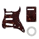 SSS Strat Pickguard and BackPlate for Fender, Brown Tortoise