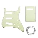SSS Strat Pickguard and BackPlate Set for Fender, Mint Green 3Ply
