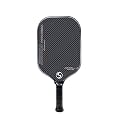 T07 Dupont Kevlar Pickleball Paddle Set, Comfort Firm Grip Lightweight Racquet, Edgeless Swift Swing UV Printed Waterproof Racket for Outdoor Game (Grey &amp; Black)