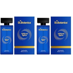 stbotanica african spice perfume 100ml  luxury perfume for men  long lasting perfume with mandarin geranium amp sandalwood  spicy citrus amp musky scent  eau de parfum pack of 2