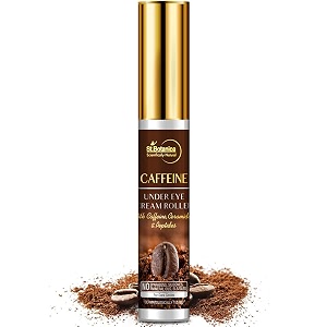 stbotanica caffeine 1 under eye cream roller with ceramides and peptides 15 ml