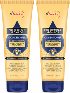 stbotanica combo of pro keratin  argan oil smooth therapy conditioner 50ml each 2 items in the set