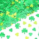 St. Patrick's Day Green Glitter Confetti - 30g Shamrock Metallic Foil Glitter Sequins for Irish Party Decorations, Lucky Shamrock Decoration for St Patricks Day &amp; Celebrations