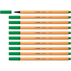 stabilo fineliner point 88 - pack of 10 - light emerald