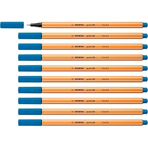 stabilo fineliner point 88 - pack of 10 - light blue