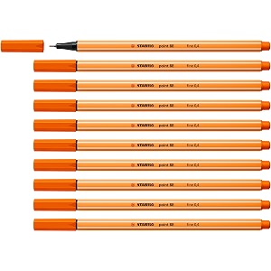 stabilo fineliner point 88 - pack of 10 - pale vermillion