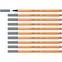 Fineliner - STABILO point 88 - Box of 10 - Medium Cold Grey
