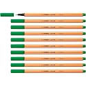 STABILO Fineliner point 88 - Pack of 10 - Light Emerald