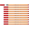 STABILO Fineliner point 88 - Pack of 10 - Light Red