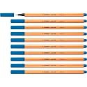 STABILO Fineliner point 88 - Pack of 10 - Light Blue